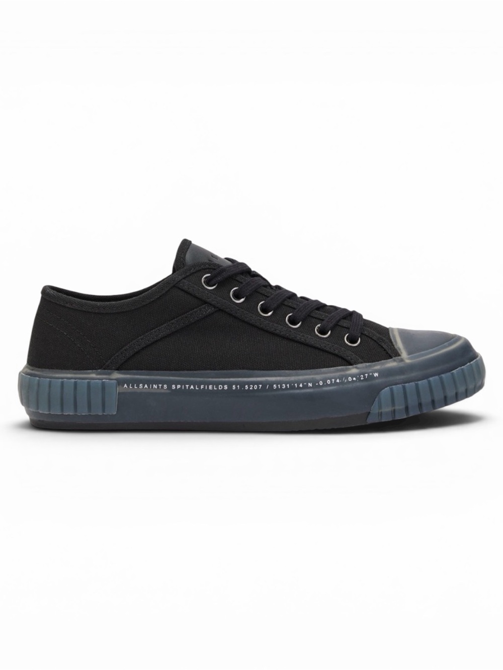 AllSaints Spitalfields Black Low Top Sneakers – Size 6 – Like New
